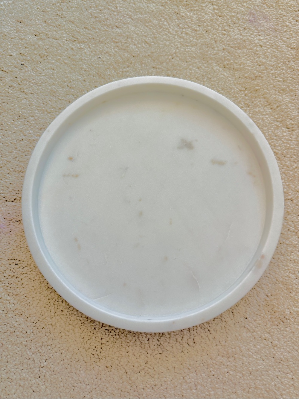 H&M White Marble Round Tray